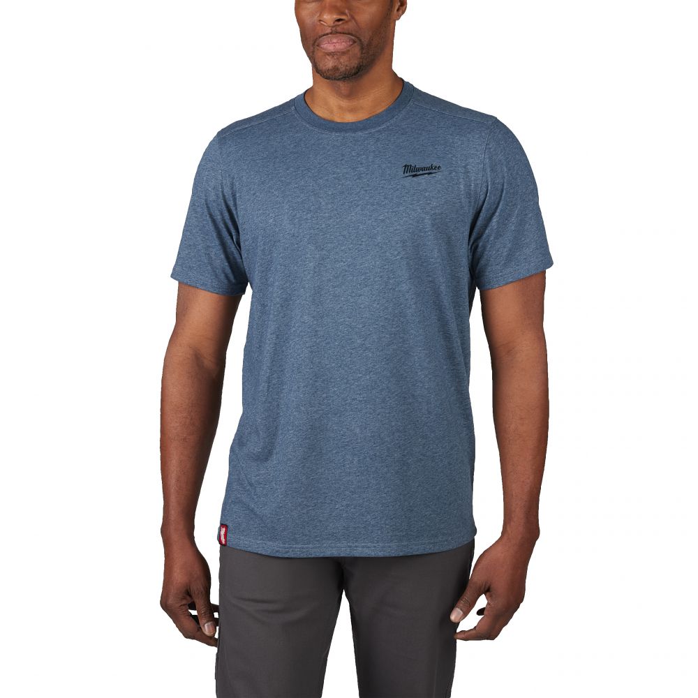 Hybrid-T-Shirt blau 